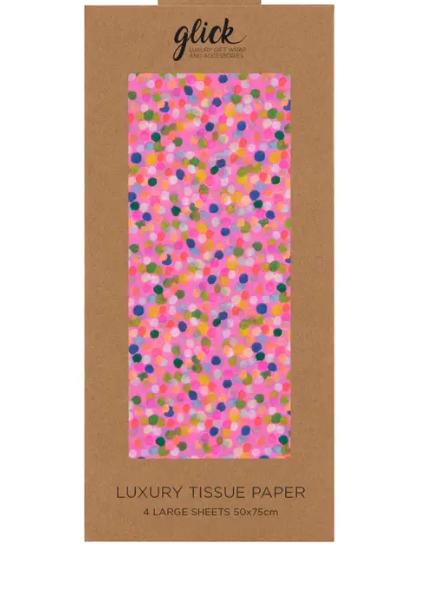 Mini Pink Dot Tissue Paper