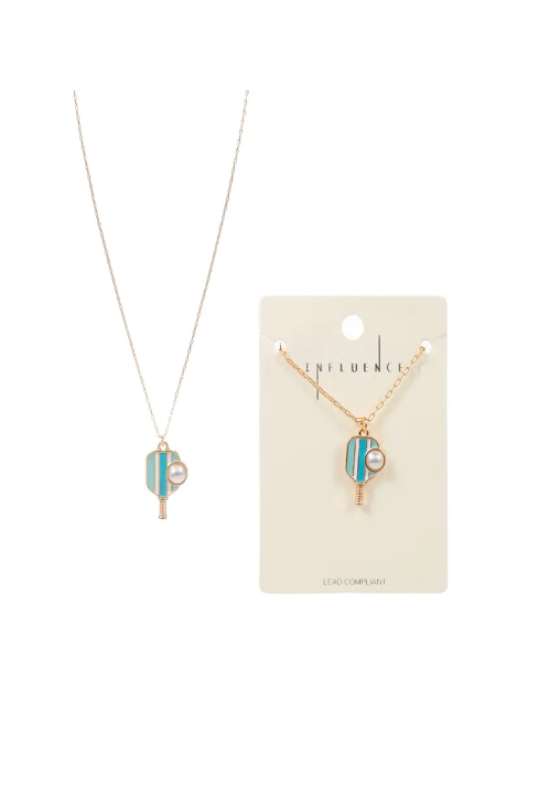 Pickleball Pendent Necklace