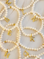 Pearl Initial Bracelet