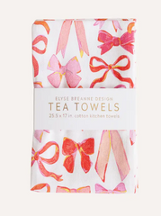 Pink Bow Tea Towel