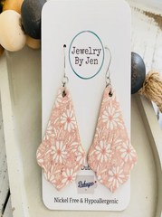 Pink Daisy Earrings