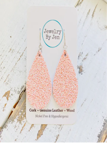 Glitter Pink Earring