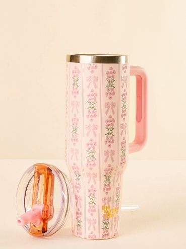 Pink Bow Fancy Tumbler