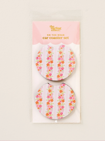 Pink Petal Car Coaster