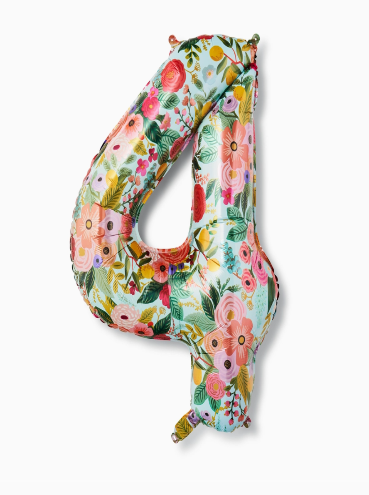 Floral Number 4 Balloon
