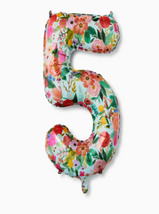 Floral Number 5 Balloon