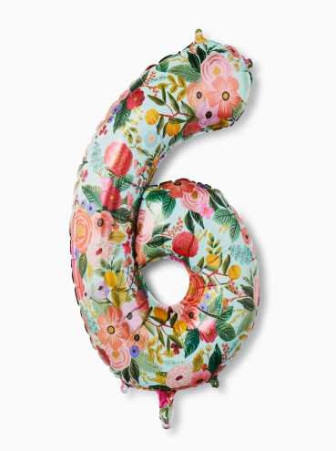Floral Number 6 Balloon