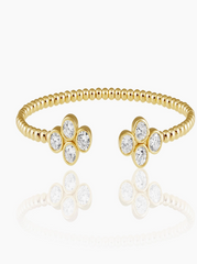 Gold Flower Cuff