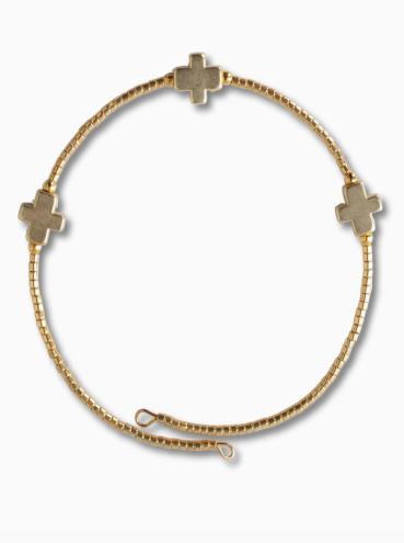 Gold Cross Bangle