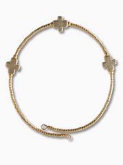 Gold Cross Bangle