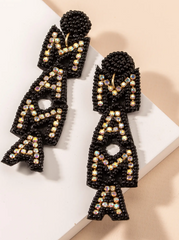 Mama Seed Beaded Earrings