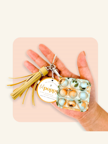 Lil Poppy Yellow Keychain