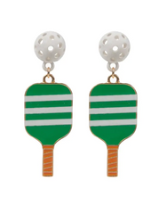 Pickleball Paddle Stripe Earring