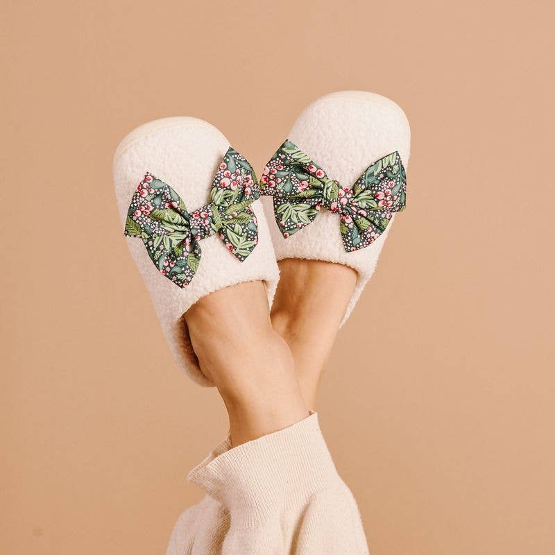 Jolly Sprig Fuzzy Slippers
