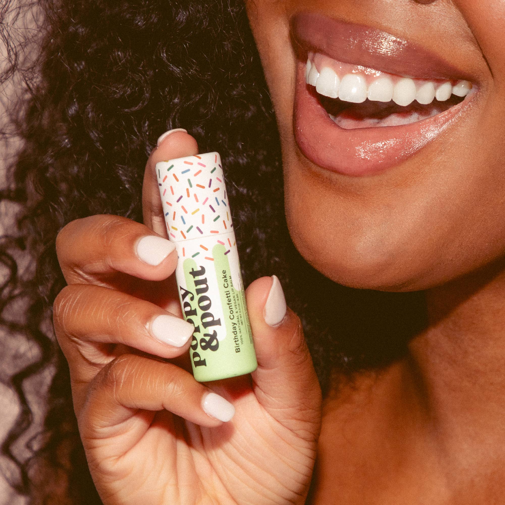 Lip Balm Birthday Confetti Cake Green