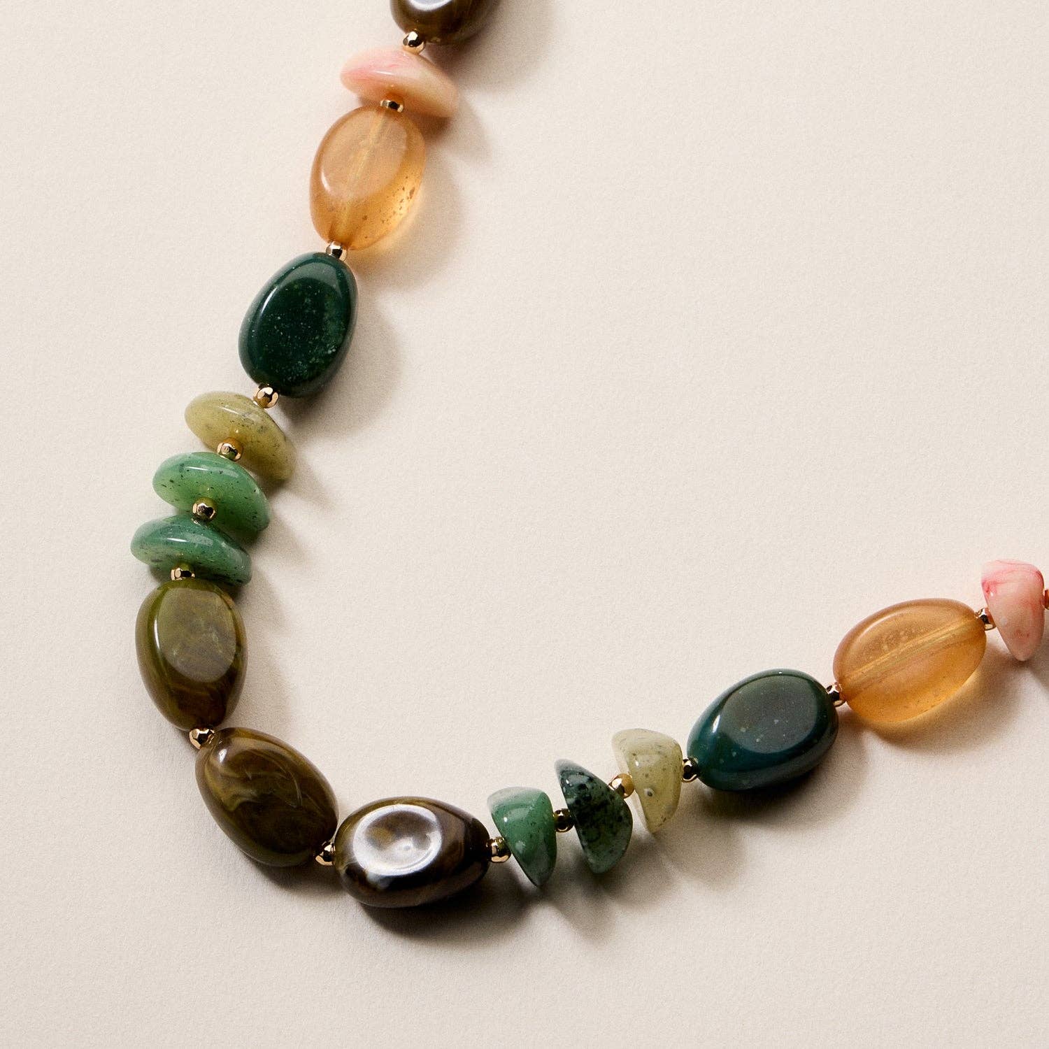 Organic Resin Bead Necklaces
