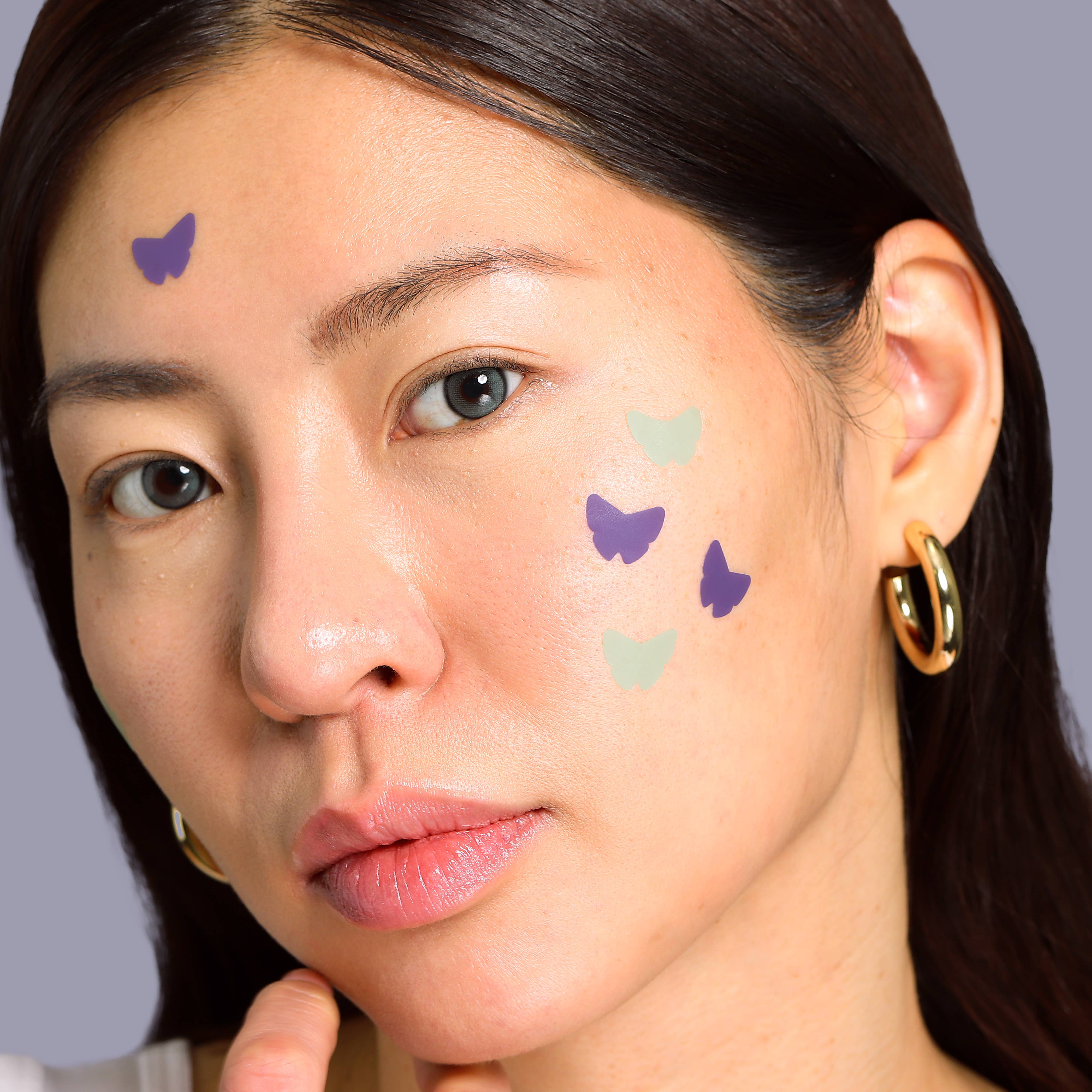 Mint & Purple Butterfly Pimple Patches
