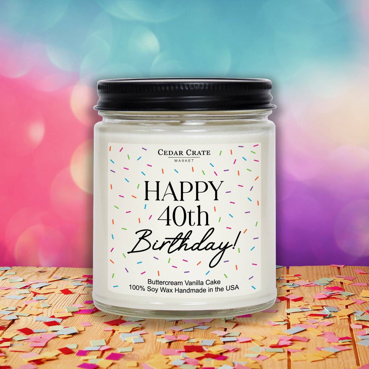 Happy 40th Birthday Candle