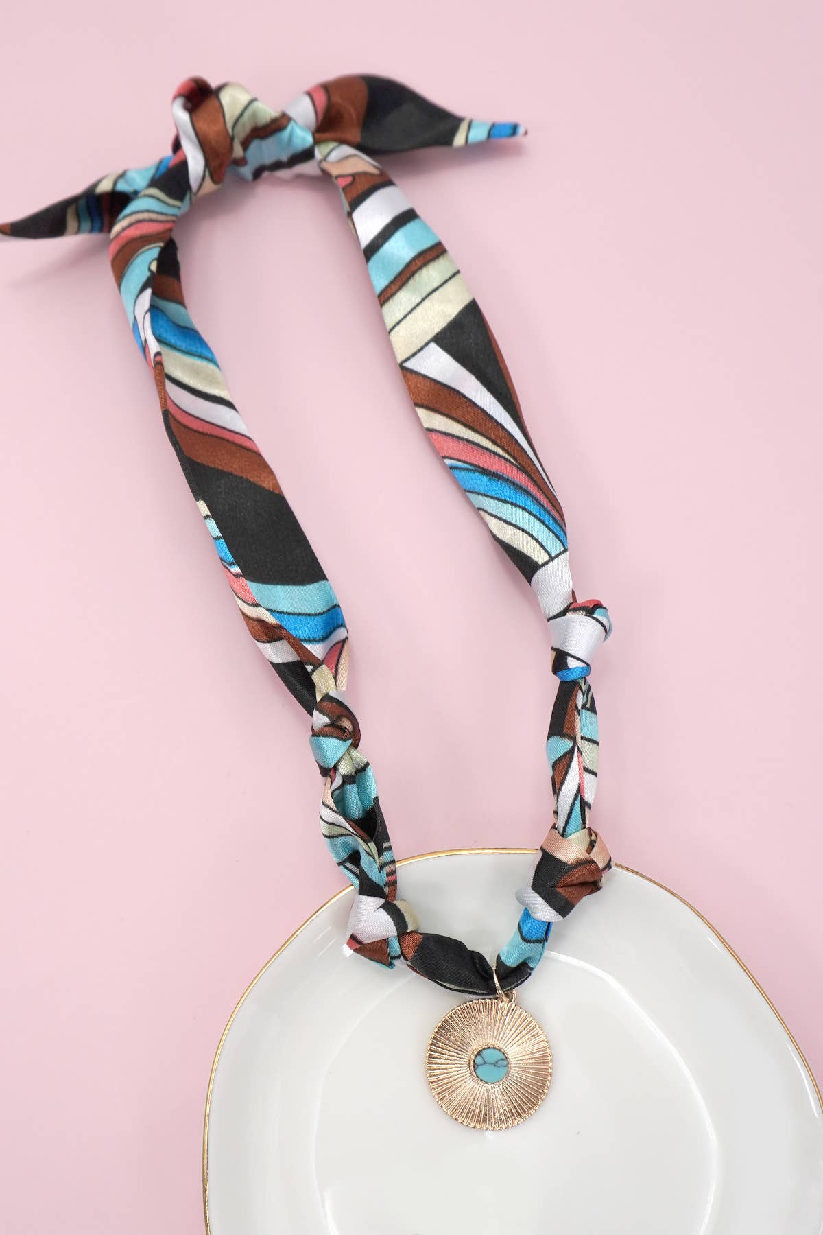 HANDMADE SCARF CHARM NECKLACE