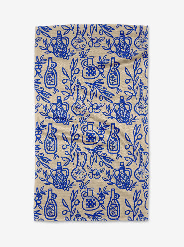 Mediterranean Pour Tea Towel