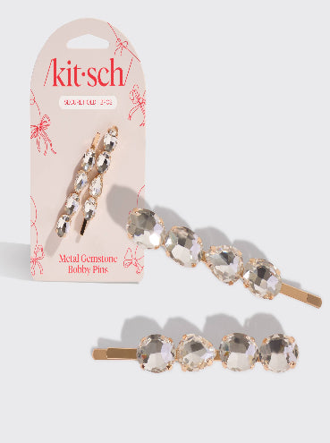 Gemstone Bobby Pins Set