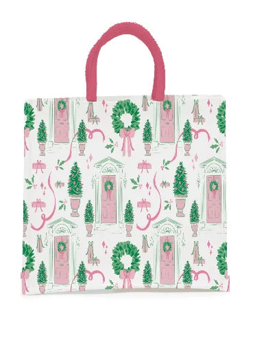 Market Pink Christmas Tote