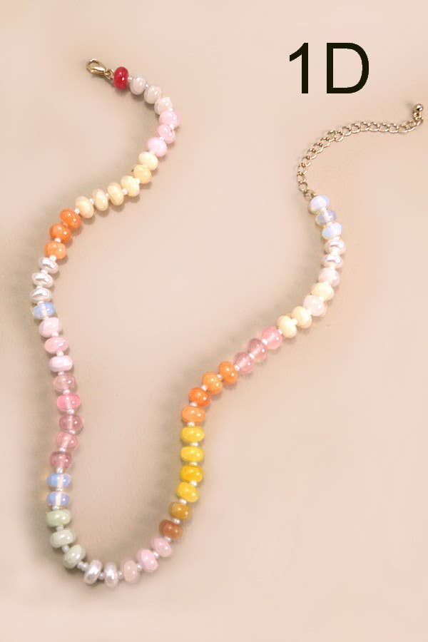NATURAL AGATE GLASS Necklace