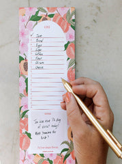 Peach Blossom Market List Notepad