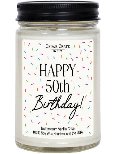 Happy 50th Birthday Candle