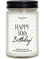 Happy 50th Birthday Candle