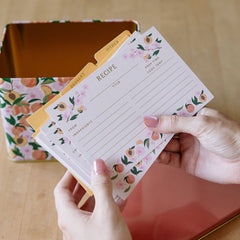 Peach Blossom Recipe Cards - Set of 50