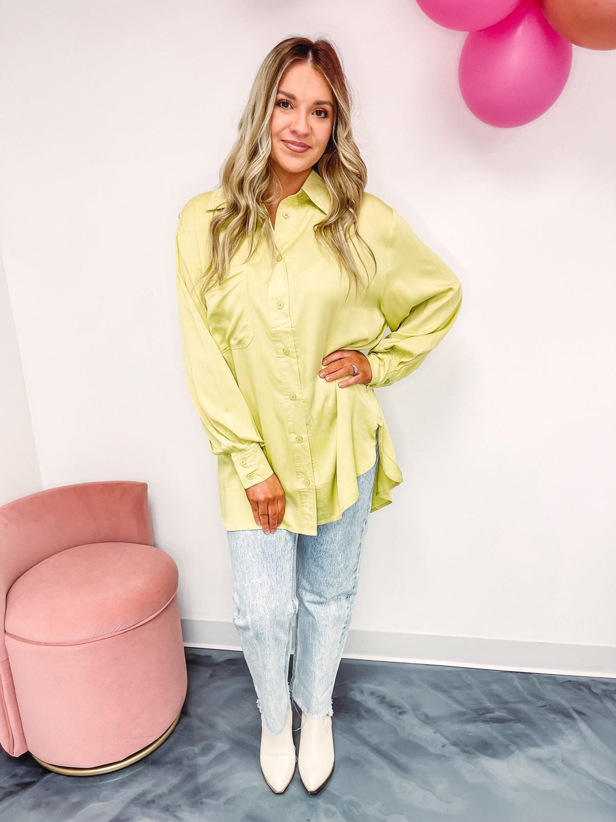 Limeade Slushy Button Down