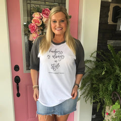 Kindness is Always in Style Baseball Top